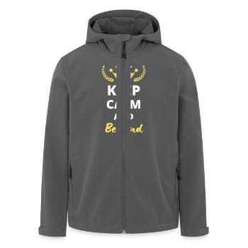Keep Calm and Be Kind - Veste softshell homme en polyester recyclé Stanley/Stella - charbon - Devant - AI Model Male 185 light (185cm)