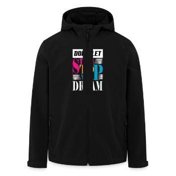 DON T LET THEM - Veste softshell homme en polyester recyclé Stanley/Stella - noir - Devant - AI Model Male 185 light (185cm)