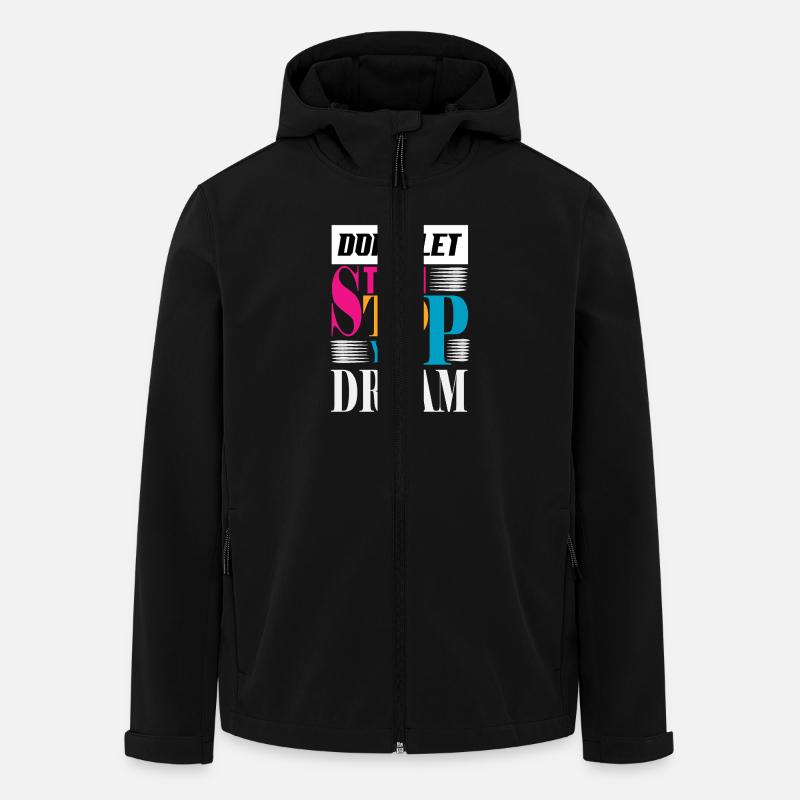 DON T LET THEM - Veste softshell homme en polyester recyclé Stanley/Stella - noir