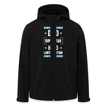 Papa Édition Limitée Papa Père - Veste softshell homme en polyester recyclé Stanley/Stella - noir - Devant - AI Model Male 185 light (185cm)