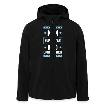 Mom Mom Limited Edition Saying Mom - Men’s Recycled Softshell Jacket by Stanley/Stella - black - Front - AI Model Male 185 light (185cm)