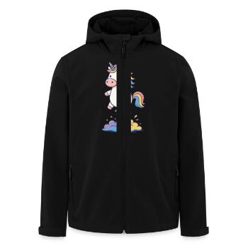 Einhorn - Recycelte Männer Softshell-Jacke von Stanley/Stella - Schwarz - Vorne - AI Model Male 185 light (185cm)