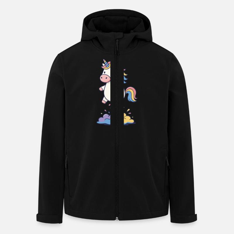 Einhorn - Recycelte Männer Softshell-Jacke von Stanley/Stella - Schwarz