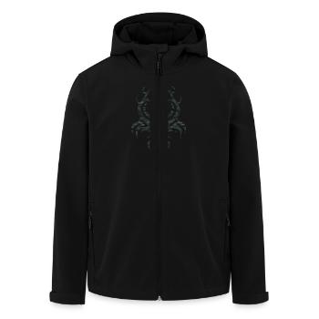 Keltische Kreise Gothic Symbole Wikinger Ornamente - Recycelte Männer Softshell-Jacke von Stanley/Stella - Schwarz - Vorne - AI Model Male 185 light (185cm)