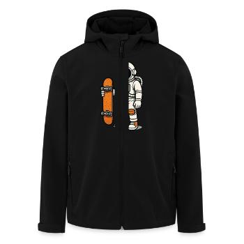 astronaut skateboard - Recycelte Männer Softshell-Jacke von Stanley/Stella - Schwarz - Vorne - AI Model Male 185 light (185cm)