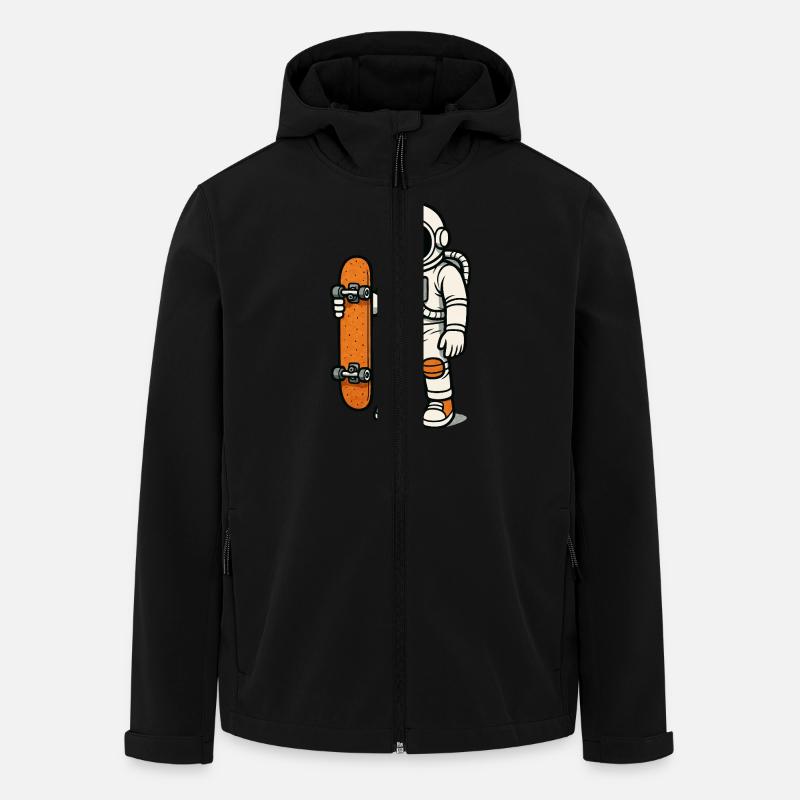 Planche à roulettes astronaute - Veste softshell homme en polyester recyclé Stanley/Stella - noir
