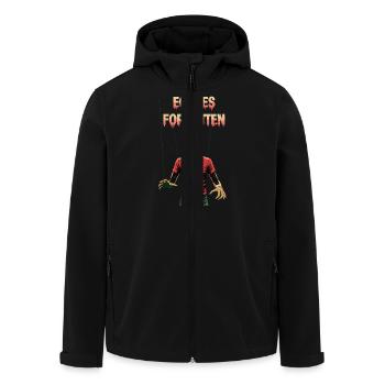 Echoes of the Forgotten – Dark Horror Design - Men’s Recycled Softshell Jacket by Stanley/Stella - black - Front - AI Model Male 185 light (185cm)