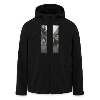 Gangster Cats Streetwear Cool Cat Motif - Veste softshell homme en polyester recyclé Stanley/Stella - noir - Devant - AI Model Male 185 light (185cm)