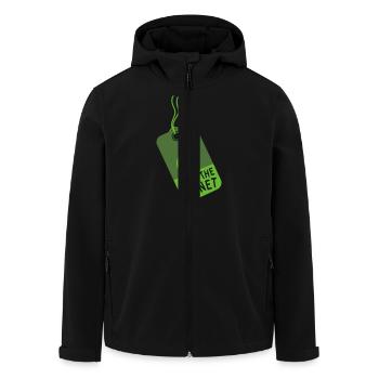 etikett_stp - Recycelte Männer Softshell-Jacke von Stanley/Stella - Schwarz - Vorne - AI Model Male 185 light (185cm)