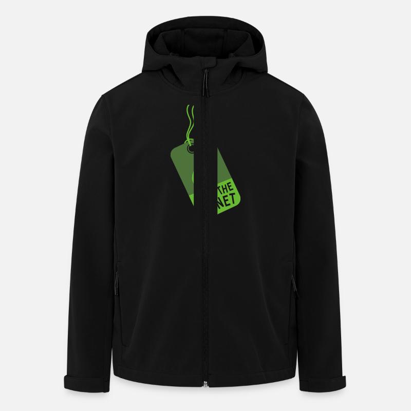 etikett_stp - Men’s Recycled Softshell Jacket by Stanley/Stella - black