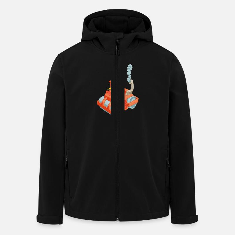 DampfRaupe - Recycelte Männer Softshell-Jacke von Stanley/Stella - Schwarz