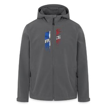 france drapeau - Veste softshell homme en polyester recyclé Stanley/Stella - charbon - Devant - AI Model Male 185 light (185cm)