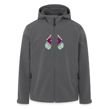 Géométrie géométrique GeomTRIBE tatouage KoralDesign - Veste softshell homme en polyester recyclé Stanley/Stella - noir - Devant - AI Model Male 185 light (185cm)