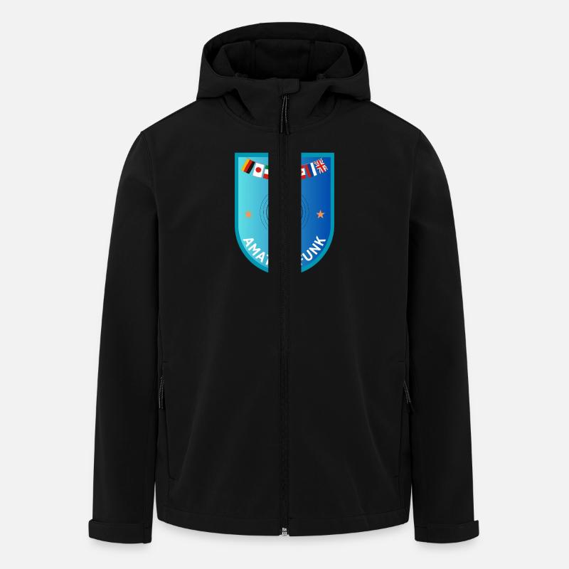 AMATEURFUNK - Recycelte Männer Softshell-Jacke von Stanley/Stella - Schwarz