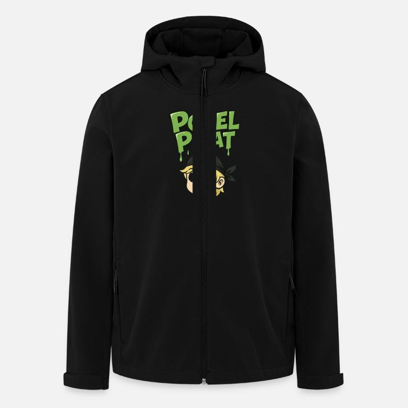 Design Popel Pirat - Recycelte Männer Softshell-Jacke von Stanley/Stella - Schwarz