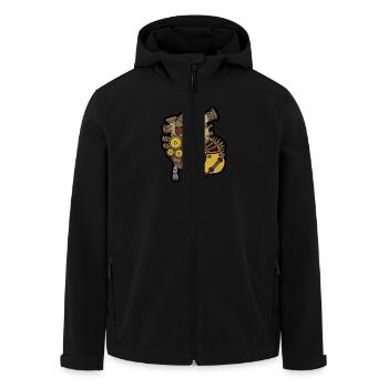 Steampunk Heart - Men’s Recycled Softshell Jacket by Stanley/Stella - black - Front - AI Model Male 185 light (185cm)