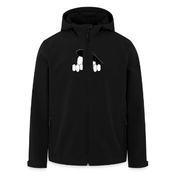 Bearnais seul - Veste softshell homme en polyester recyclé Stanley/Stella - noir - Devant - AI Model Male 185 light (185cm)