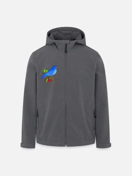 Blauer Vogel - Recycelte Männer Softshell-Jacke von Stanley/Stella - Schwarz