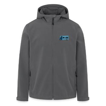 Camping-car brodé - Veste softshell homme en polyester recyclé Stanley/Stella - noir - Devant - AI Model Male 185 light (185cm)