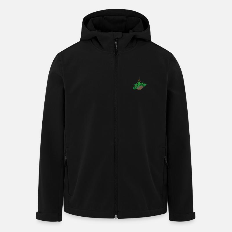 Zimmerpflanze - Recycelte Männer Softshell-Jacke von Stanley/Stella - Schwarz