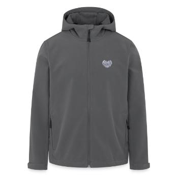 Maman Coeur Blanc Brodé - Veste softshell homme en polyester recyclé Stanley/Stella - noir - Devant - AI Model Male 185 light (185cm)