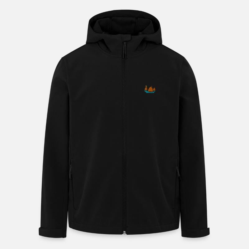 Sailing ship - Men’s Recycled Softshell Jacket by Stanley/Stella - black