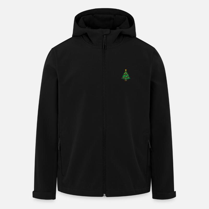Christmas tree embroidered - Men’s Recycled Softshell Jacket by Stanley/Stella - black
