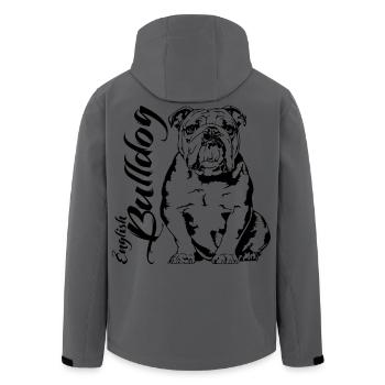 ENGLISCHE BULLDOGGE English Bulldog Wilsigns Hunde - Recycelte Männer Softshell-Jacke von Stanley/Stella - Anthrazit - Hinten - AI Model Male 185 light (185cm)