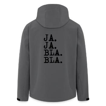 ja ja bla bla - Recycelte Männer Softshell-Jacke von Stanley/Stella - Anthrazit - Hinten - AI Model Male 185 light (185cm)