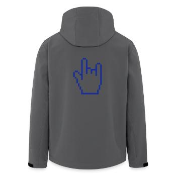 signe des cornes - Veste softshell homme en polyester recyclé Stanley/Stella - charbon - Dos - AI Model Male 185 light (185cm)