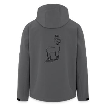 Lama - Recycelte Männer Softshell-Jacke von Stanley/Stella - Anthrazit - Hinten - AI Model Male 185 light (185cm)