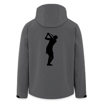 Golf Woman - Men’s Recycled Softshell Jacket by Stanley/Stella - anthracite - Back - AI Model Male 185 light (185cm)