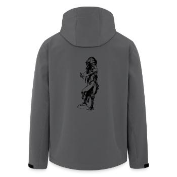 Indians america idea gift natives - Men’s Recycled Softshell Jacket by Stanley/Stella - anthracite - Back - AI Model Male 185 light (185cm)