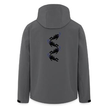 Tauchen Taucher - Recycelte Männer Softshell-Jacke von Stanley/Stella - Anthrazit - Hinten - AI Model Male 185 light (185cm)