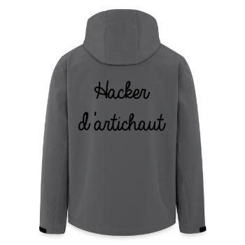 hacker d'artichaut - Veste softshell homme en polyester recyclé Stanley/Stella - charbon - Dos - AI Model Male 185 light (185cm)