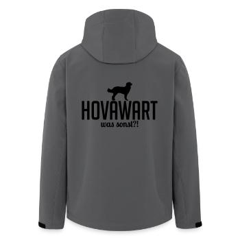HOVAWART was sonst Hunde Spruch Hunde Wilsigns - Recycelte Männer Softshell-Jacke von Stanley/Stella - Anthrazit - Hinten - AI Model Male 185 light (185cm)