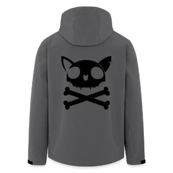 death_cat - Men’s Recycled Softshell Jacket by Stanley/Stella - anthracite - Back - AI Model Male 185 light (185cm)