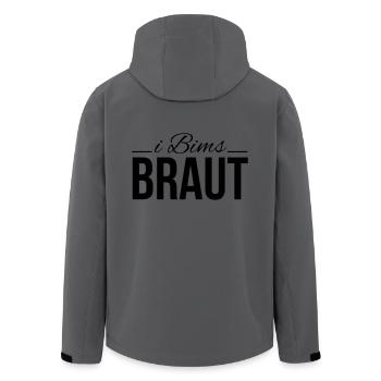 i bims braut - Recycelte Männer Softshell-Jacke von Stanley/Stella - Anthrazit - Hinten - AI Model Male 185 light (185cm)