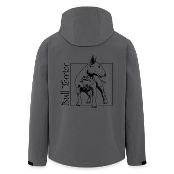 BULL TERRIER Hundeportrait Wilsigns Hund Hunde - Recycelte Männer Softshell-Jacke von Stanley/Stella - Anthrazit - Hinten - AI Model Male 185 light (185cm)