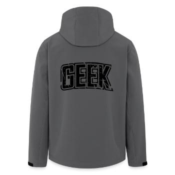 lettrage détresse cru geek - Veste softshell homme en polyester recyclé Stanley/Stella - charbon - Dos - AI Model Male 185 light (185cm)