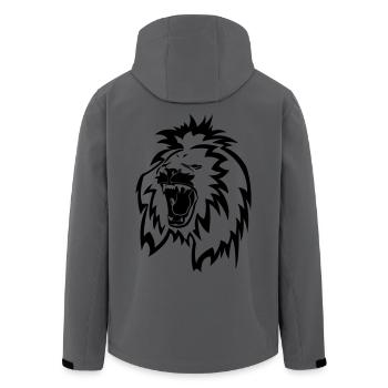 Angry Lion / Böser Löwe / Löwenkopf / Löwentribal - Recycelte Männer Softshell-Jacke von Stanley/Stella - Anthrazit - Hinten - AI Model Male 185 light (185cm)