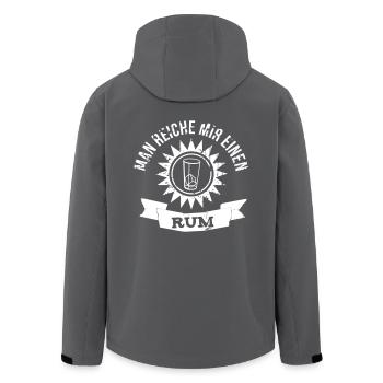 Man reiche mir einen Rum - Recycelte Männer Softshell-Jacke von Stanley/Stella - Anthrazit - Hinten - AI Model Male 185 light (185cm)