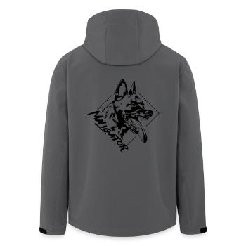 MALIGATOR Belgian Malinois Hundesport Wilsigns - Recycelte Männer Softshell-Jacke von Stanley/Stella - Anthrazit - Hinten - AI Model Male 185 light (185cm)