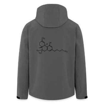 THC molecular formula - Men’s Recycled Softshell Jacket by Stanley/Stella - anthracite - Back - AI Model Male 185 light (185cm)