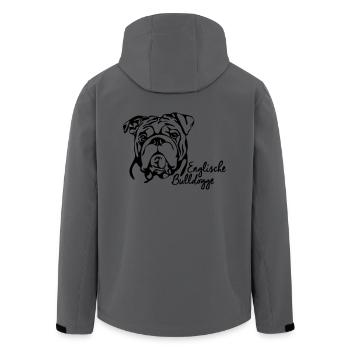 ENGLISCHE BULLDOGGE Hunde Hund Wilsigns - Recycelte Männer Softshell-Jacke von Stanley/Stella - Anthrazit - Hinten - AI Model Male 185 light (185cm)