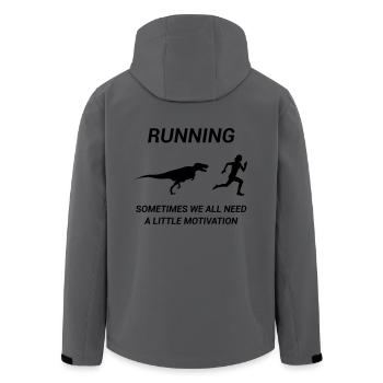 Running Dino Woman Girl T-Shirt - Recycelte Männer Softshell-Jacke von Stanley/Stella - Anthrazit - Hinten - AI Model Male 185 light (185cm)