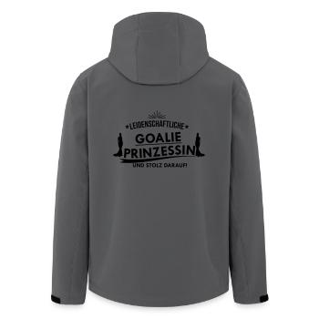 Leidenschaftliche Prinzessin Goalie - Recycelte Männer Softshell-Jacke von Stanley/Stella - Anthrazit - Hinten - AI Model Male 185 light (185cm)