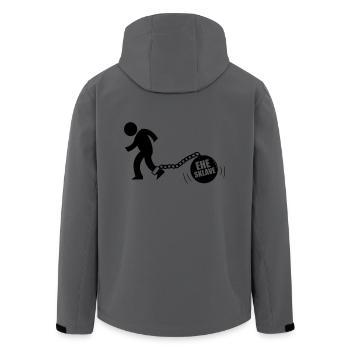 Ehesklave - Recycelte Männer Softshell-Jacke von Stanley/Stella - Anthrazit - Hinten - AI Model Male 185 light (185cm)