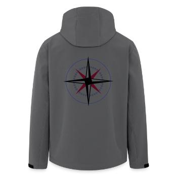 Compass North South West East Gift Idea - Men’s Recycled Softshell Jacket by Stanley/Stella - anthracite - Back - AI Model Male 185 light (185cm)