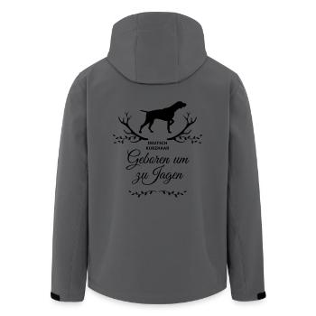 Deutsch Kurzhaar Geboren um zu Jagen hoch - Recycelte Männer Softshell-Jacke von Stanley/Stella - Anthrazit - Hinten - AI Model Male 185 light (185cm)